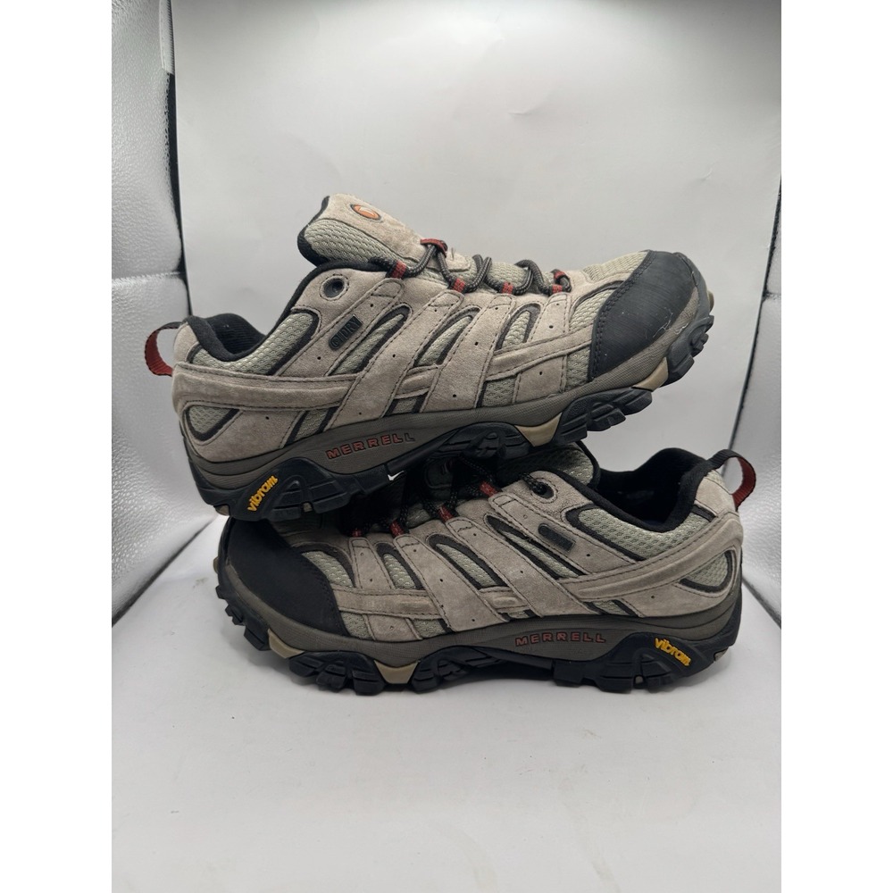 Merrell Moab 2 Low Hiking Shoes Mens 9 Wide Brown Suede Trail Vibram J08871W